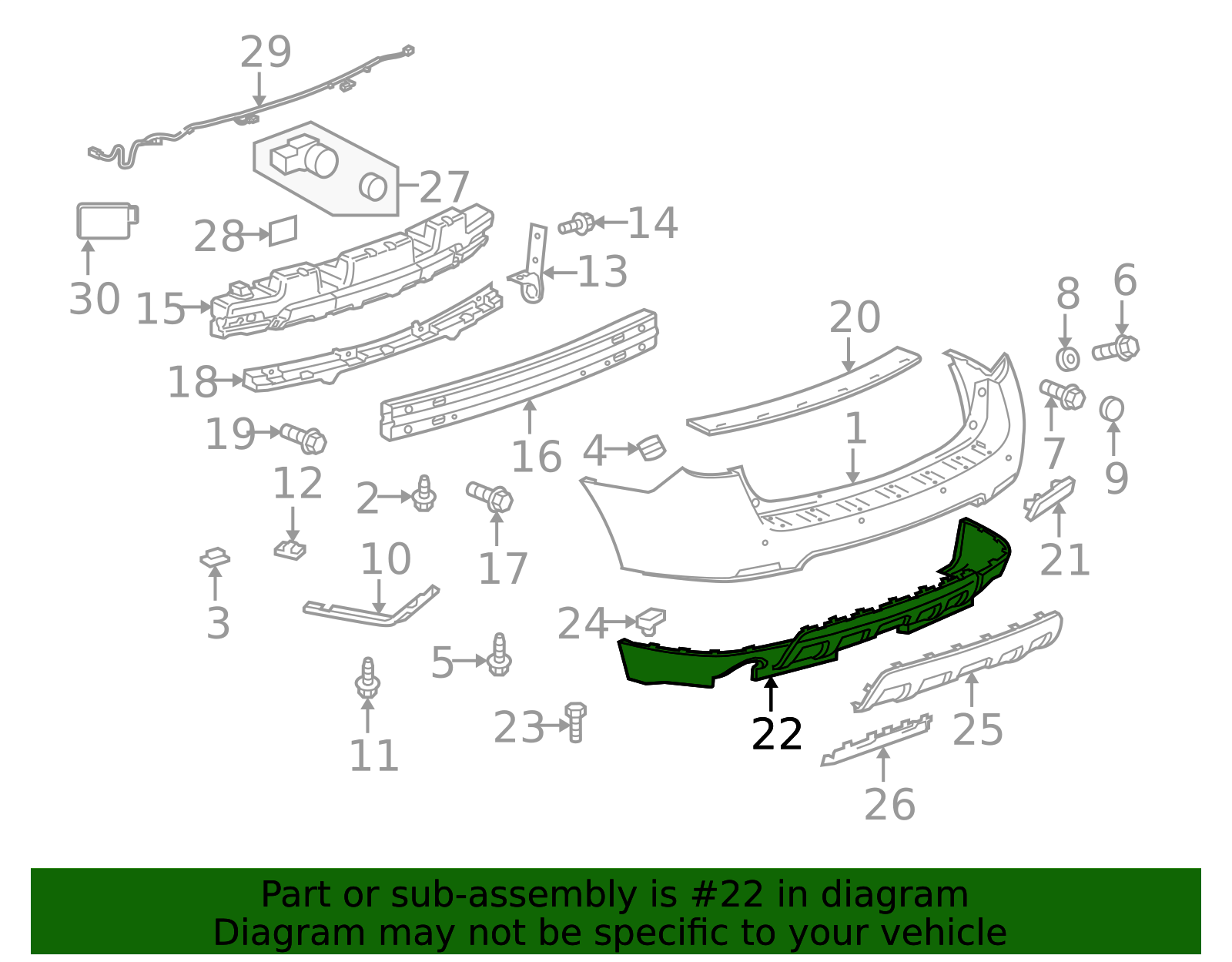 25928167 - Rear Lower Bumper Cover GM Wholesale Direct