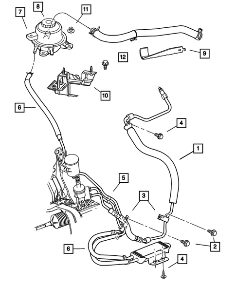 Power Steering Hoses for 2001 Dodge Caravan #1