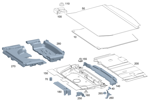 1776802900 - Covering and Lining: Lining, Trunk Floor for Mercedes-Benz Image image