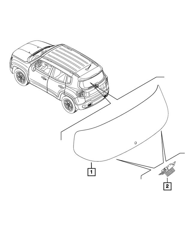 « 68437047AA – Glass : Hayon Vitre pour Mopar Image »