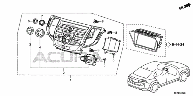 Switch Panel (Navigation) for 2011 Acura TSX #0