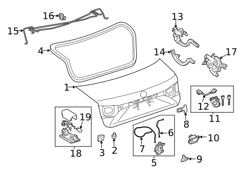 Trunk for 2018 Lexus ES350 #1