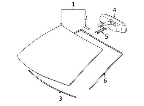 Glass - Windshield for 2011 Toyota Corolla #0