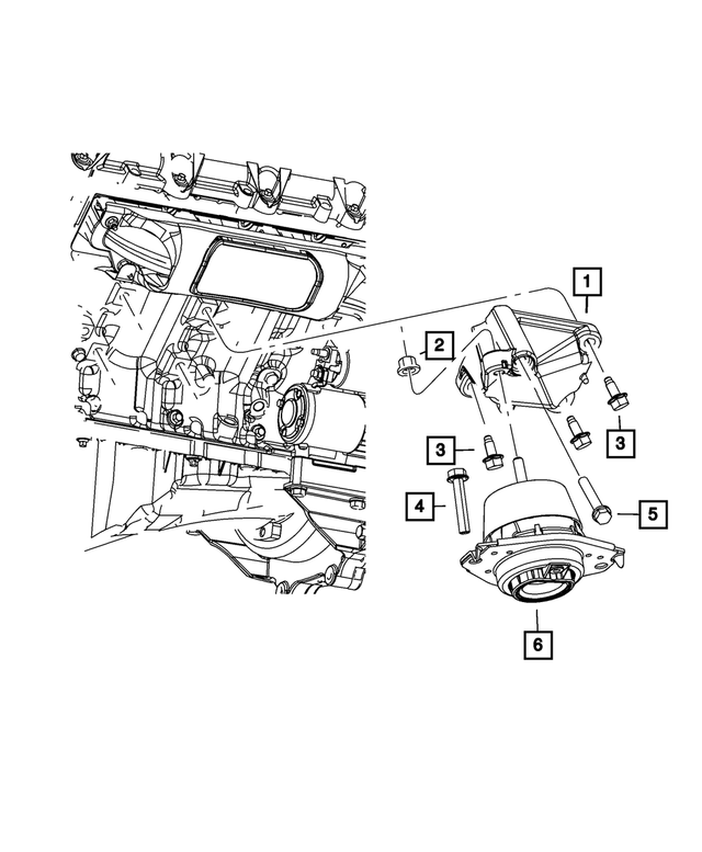6102019 - 5.7L Gas; Engine: Hex Head Bolt And Washer, Mounting for Mopar Image image