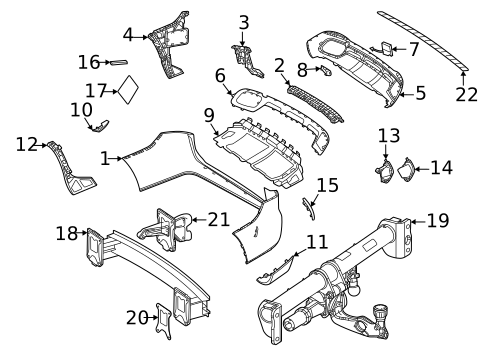 Bumper & Components - Rear for 2022 Mercedes-Benz GLS63 AMG #4