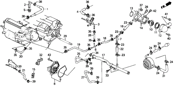 Water Pump (SI) for 1991 Honda Prelude #0