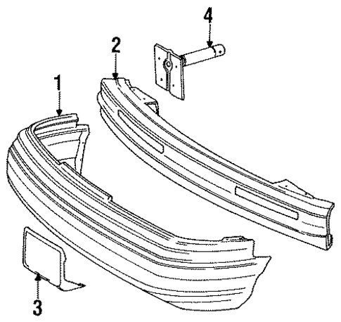 Bumper & Components - Front for 1994 Ford Crown Victoria #0