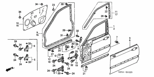 Front Door Panels for 2004 Acura RL #0