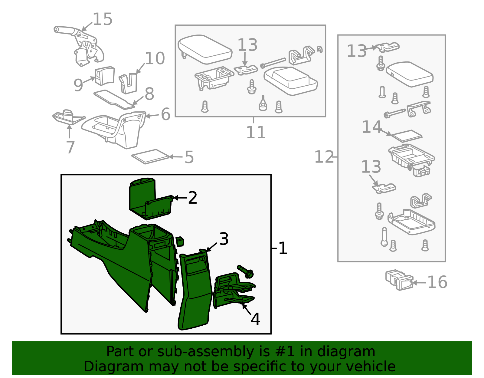 58910-02110-B0 - 2009-2013 Toyota Matrix - Console Base | Discount ...