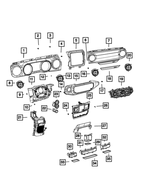 Instrument Panel for 2021 Jeep Gladiator #0
