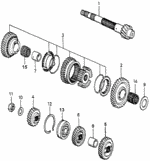 23432PB6325 - : Gear Set, Counter-Shaft Second for Honda Image