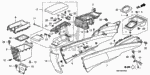 77297SNAA01ZA - Interior/Bumper: LID, SHIFT LOCK *NH167L* (GRAPHITE BLACK) for Honda Image