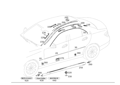 Exterior Detachable Parts for 2008 Mercedes-Benz C350 #0