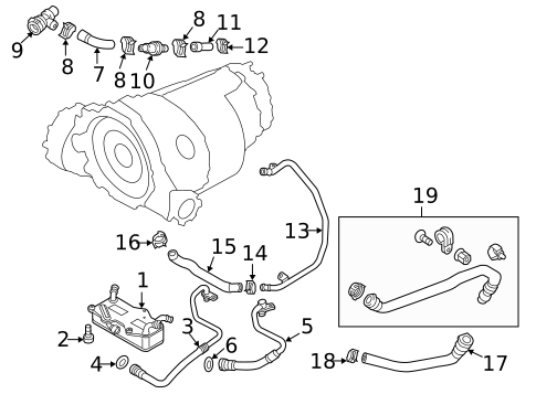Trans Oil Cooler for 2013 Audi A6 #0