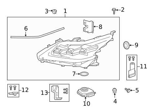 Headlamp Components for 2016 Lexus LX570 #0