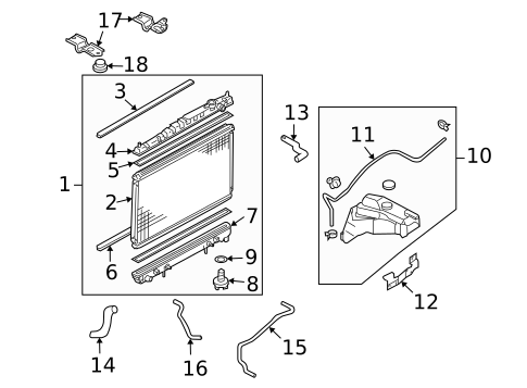 Radiator & Components for 2005 INFINITI Q45 #0