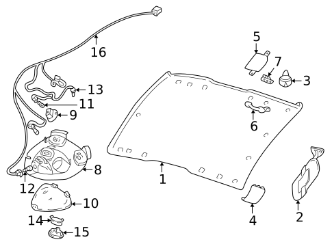 Interior Trim - Roof for 2002 Pontiac Sunfire #0