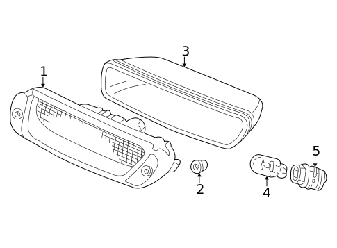 High Mounted Stop Lamp for 2006 Honda CR-V #0