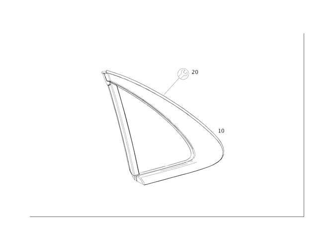 2226704401 - Windows: Side Window, Fixed for Mercedes-Benz: Maybach S550, Maybach S560, Maybach S600, Maybach S650, S450, S550, S560, S600 Image image