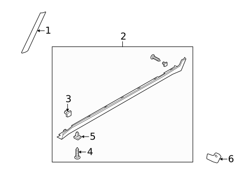 Exterior Trim - Pillars for 2013 Kia Soul #0
