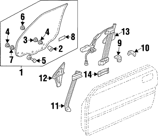 72280SW5003 - Body: Sash Channel for Acura Image