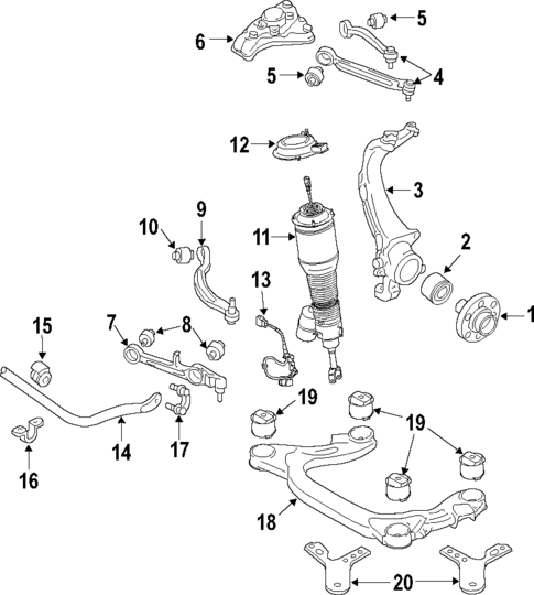 Front Suspension for 2005 Volkswagen Phaeton #0
