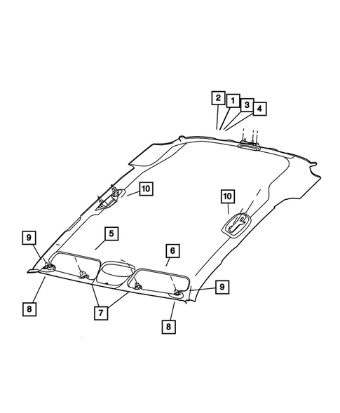 Headliner and Visor for 2005 Jeep Liberty #0