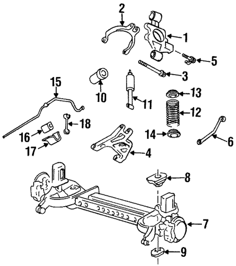 Rear Suspension for 1994 Cadillac Seville #0