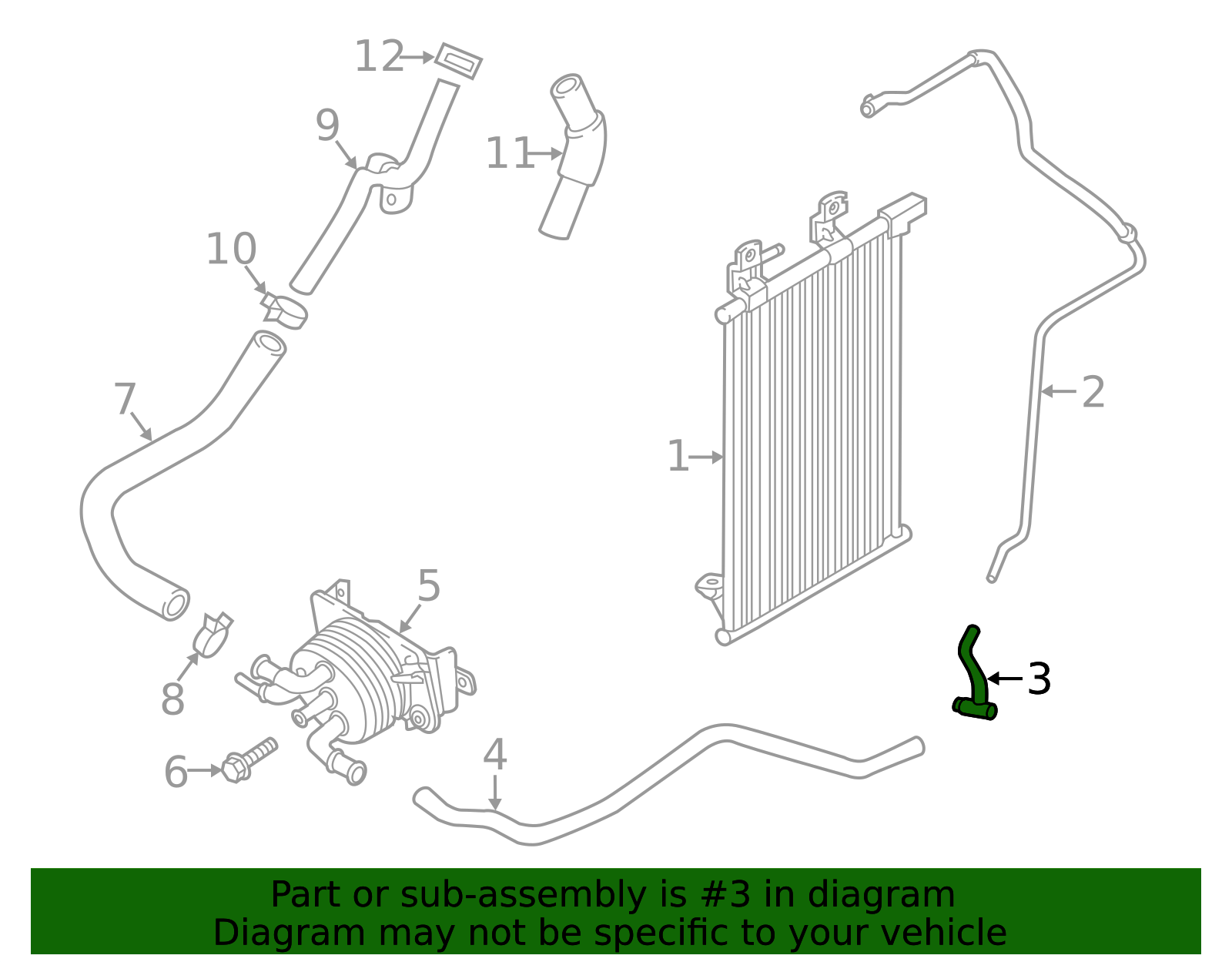 21633 Radiator 21633-EZ32B - Automatic Transmission Oil Cooler Hose 2017-2019 Nissan ...