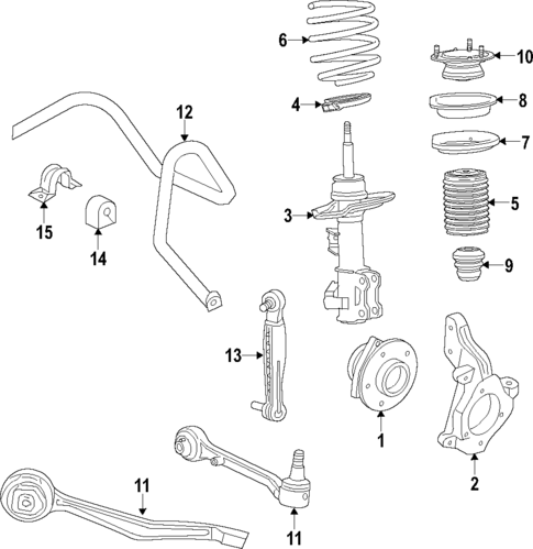 Front Suspension for 2015 Cadillac ATS #0