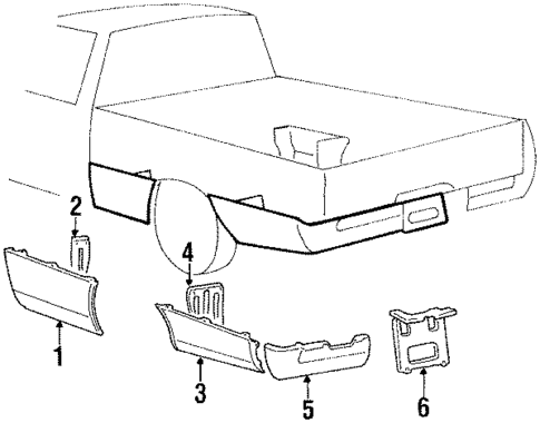 Exterior Trim - Pick UP Box for 1985 Mitsubishi Mighty Max #0