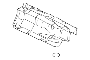 8W0804160D - Exhaust: Floor Pan Heat Shield for Audi Image