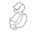 1C0422705B - : Overflow Hose Clip for Volkswagen: Touareg Image