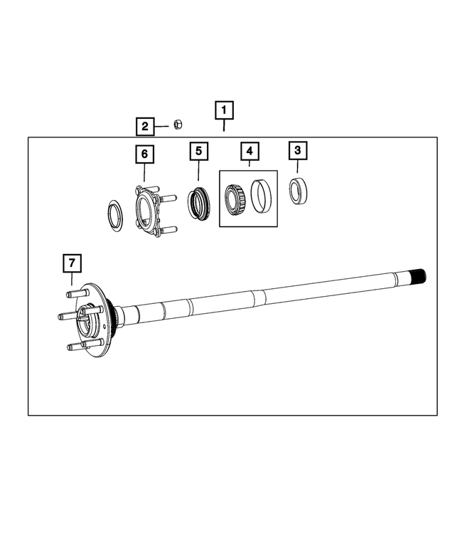 68507421AA - Differential and Drive Line: Axle Shaft Ring for Mopar Image image