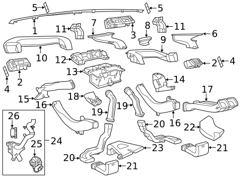 Ducts for 2019 Land Rover Range Rover Evoque #0