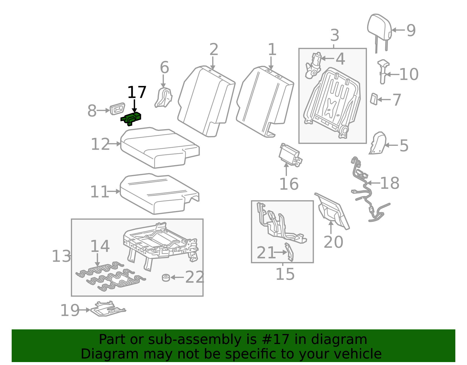 84923-08010-E1 - Power Seat Switch 2011-2014 Toyota Sienna | Longo ...