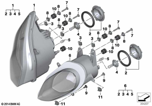 63128549326 - : Low-Beam Headlamp         for BMW-Motorrad Image