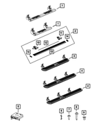 68361655AA - Exterior Ornamentation: Power Running Board, Left for Mopar Image