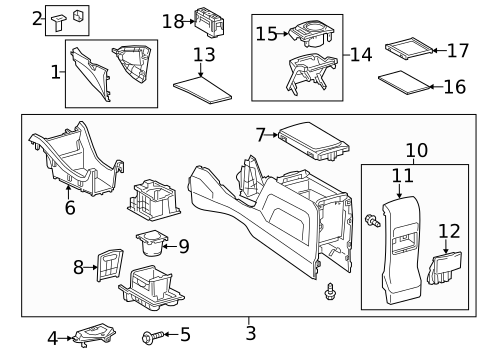 Console for 2012 Toyota Prius V #0