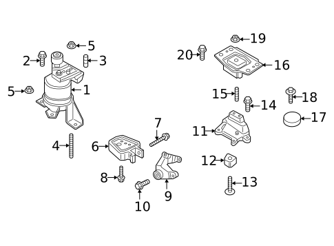 Engine & Trans Mounting for 2017 Ford Edge #0