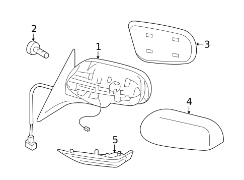 Outside Mirrors for 2007 Subaru B9 Tribeca #0
