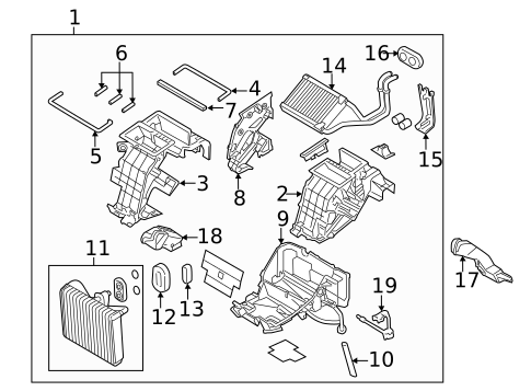 Condenser, Compressor & Lines for 2015 Hyundai Genesis #1