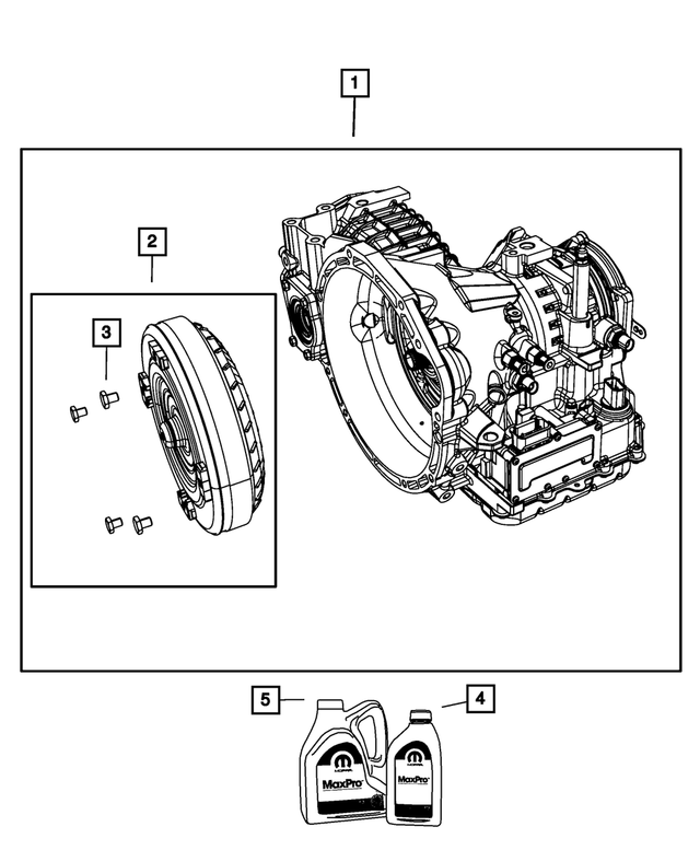 RL010452AD - 4-Speed; Automatic VLP Transaxle: With Torque Converter Transaxle Package for Mopar Image image