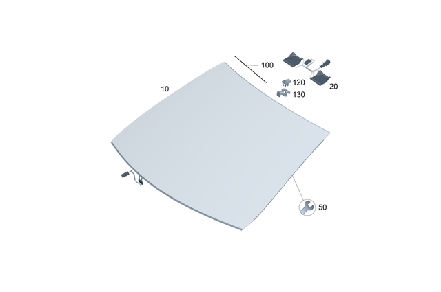 2236701201 - Window System: Windshield for Mercedes-Benz: 350SD, Maybach S580, Maybach S680, S500, S580, S580e, S63 AMG E Performance Image image