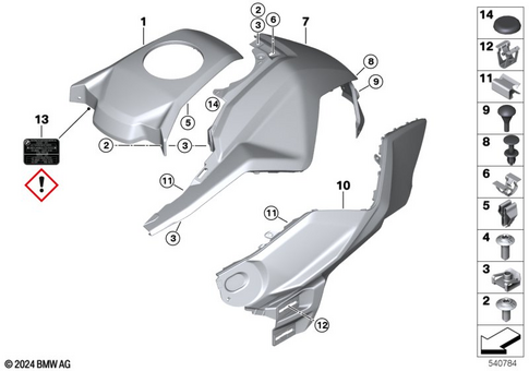 Motorcycle Trim Section, Windshield for 2025 BMW-Motorrad F 900 GS #0
