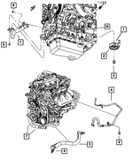 4677584AB - 3.3L Gas; Engine: Oil Cooler Outlet Hose for Mopar Image