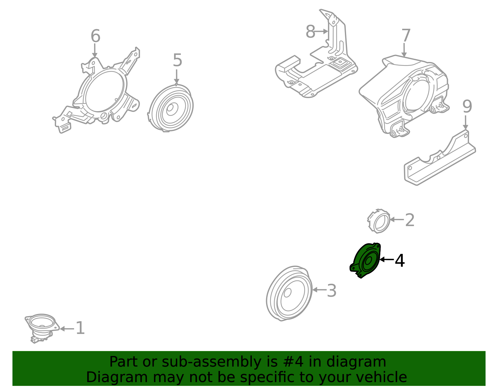 KR3Z-18808-D - Speaker Assembly 2015-2025 Ford Mustang | Online