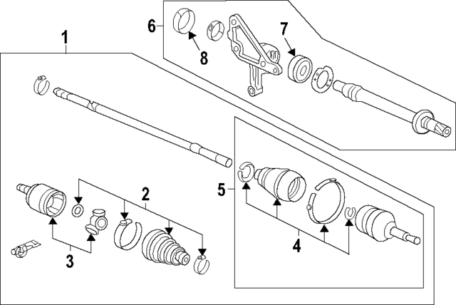 44014T2BA21 - Driveline &amp; Axles: Cv Joint Kit for Acura Image