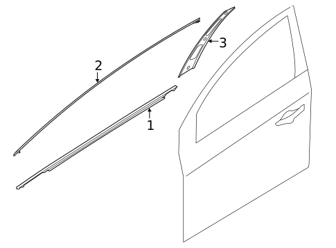 Exterior Trim - Front Door for 2022 Hyundai Sonata #0