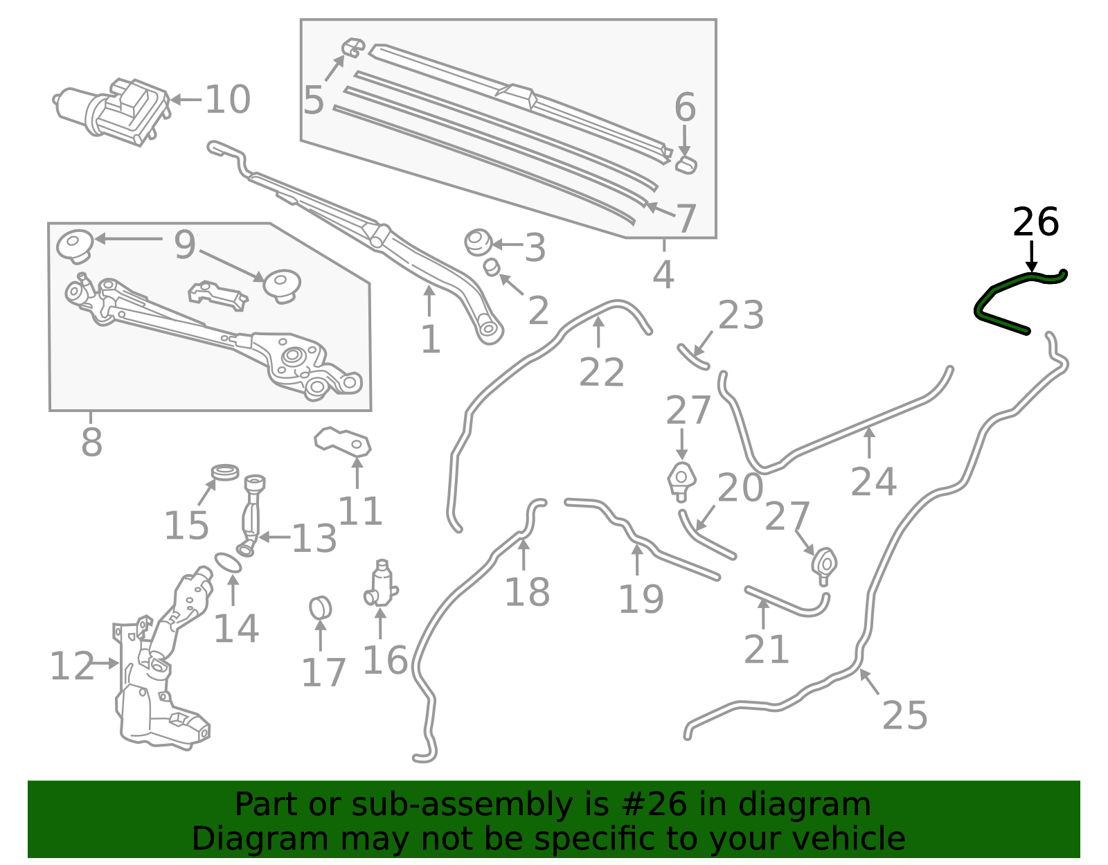 76853-S3M-A01 - Washer Hose 2008-2022 Honda | Honda Parts Online